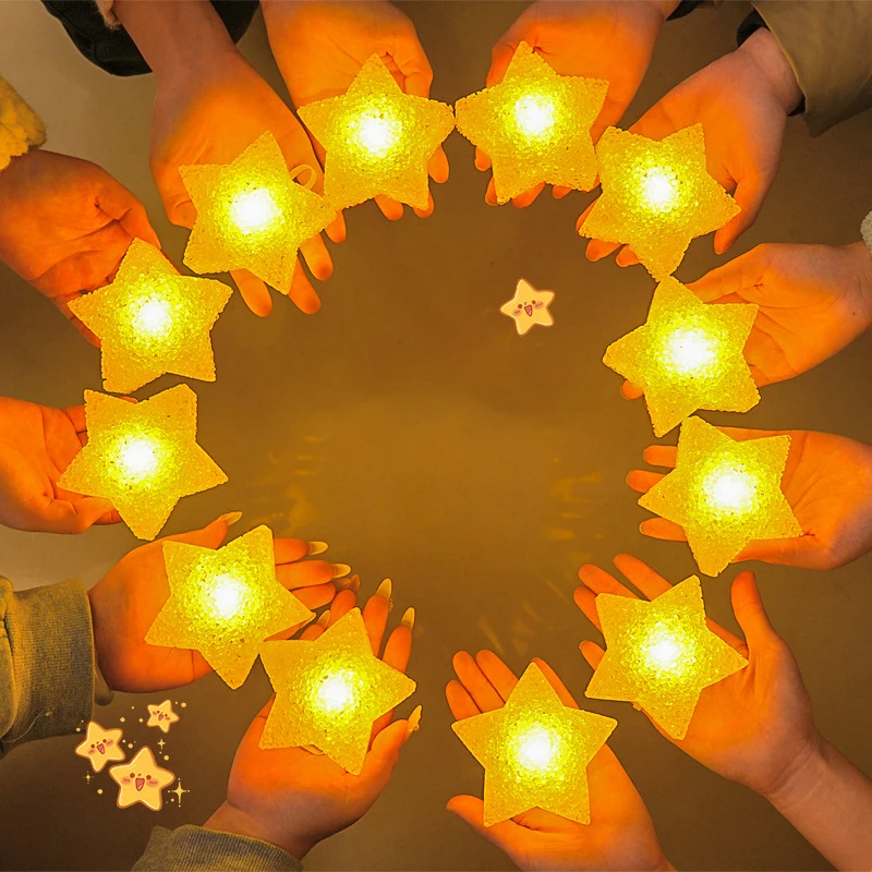 Star Handheld LED Light Plastic Star Shaped Night Light Anti-slip Band Light Lamp For Dance Performance Stage Photo Prop