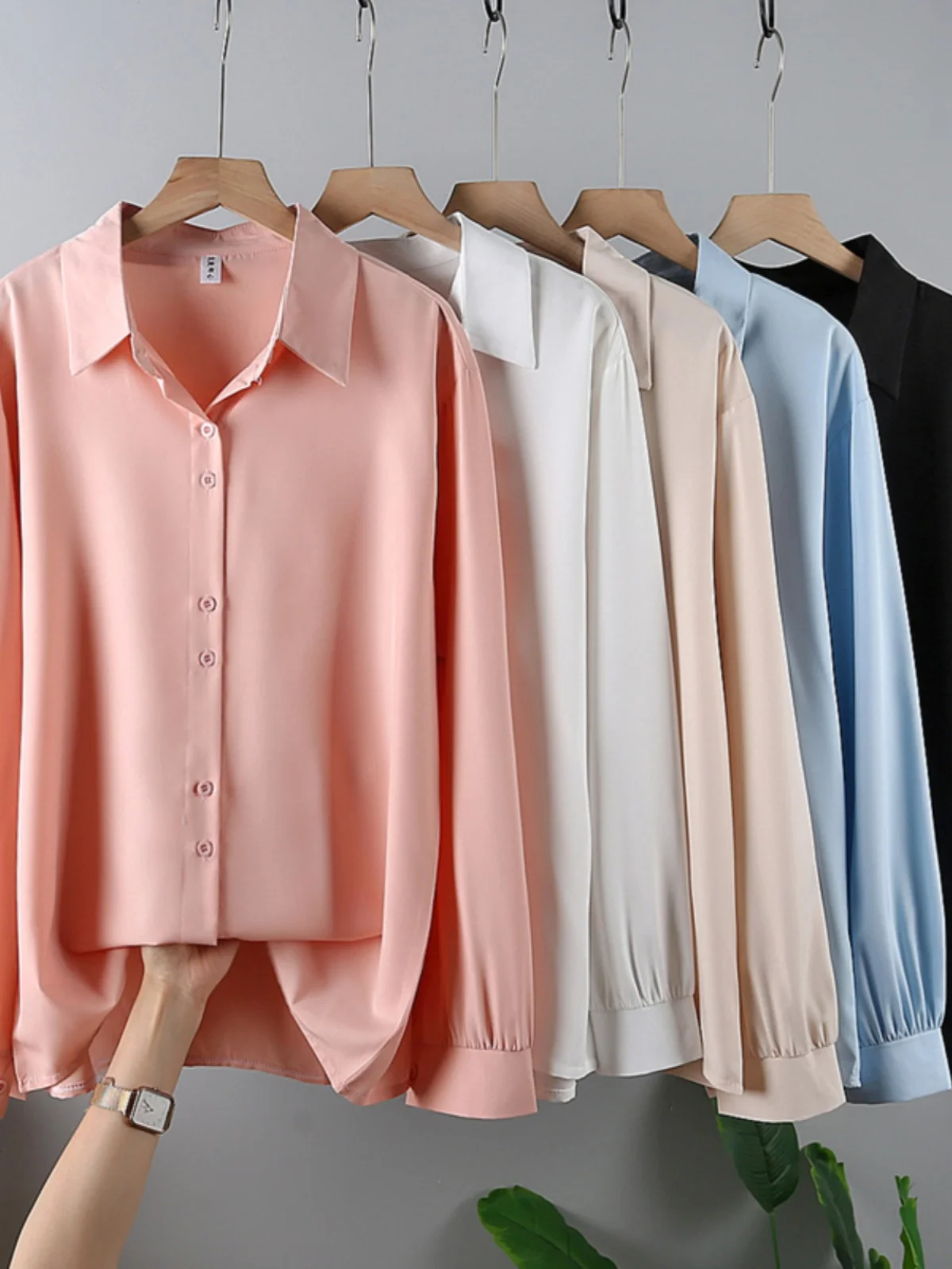 Ele Long Sve Damen Chiffon Irt Commute Profional Formal White Top Frühling Herbst Korean Sle Base Layer Top