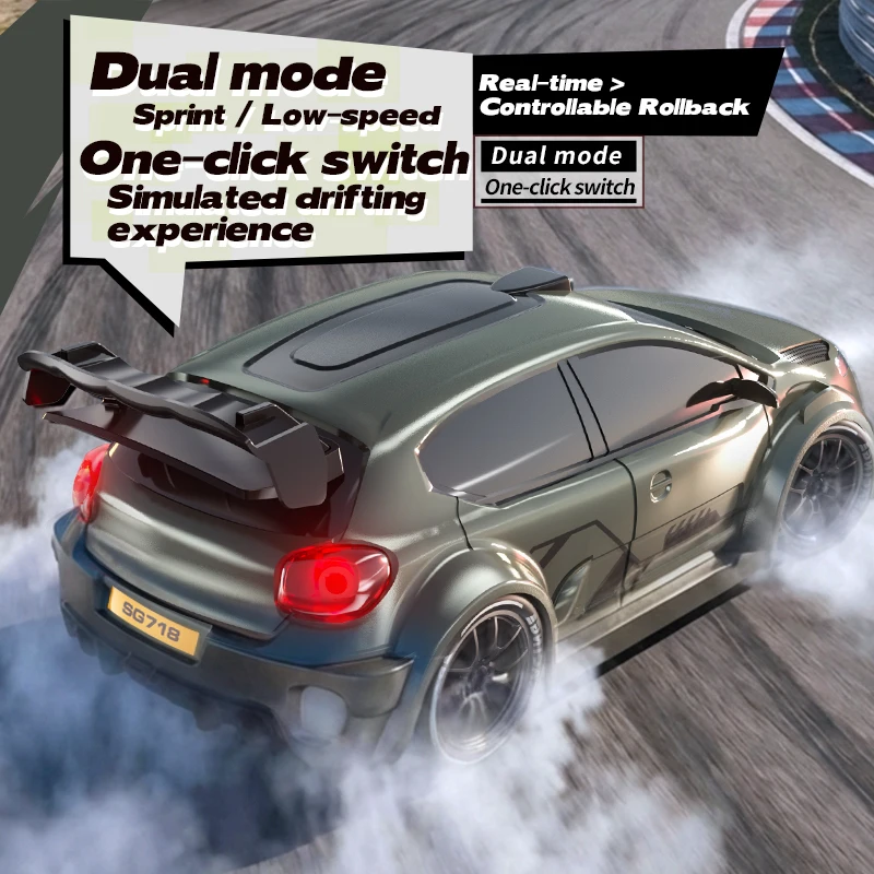 ZLL SG716 SG718 Remote Control 4WD Drift Car Can Control Lighting Model Racing Car 2.4G Multi Speed Adjustment Children Toy Car