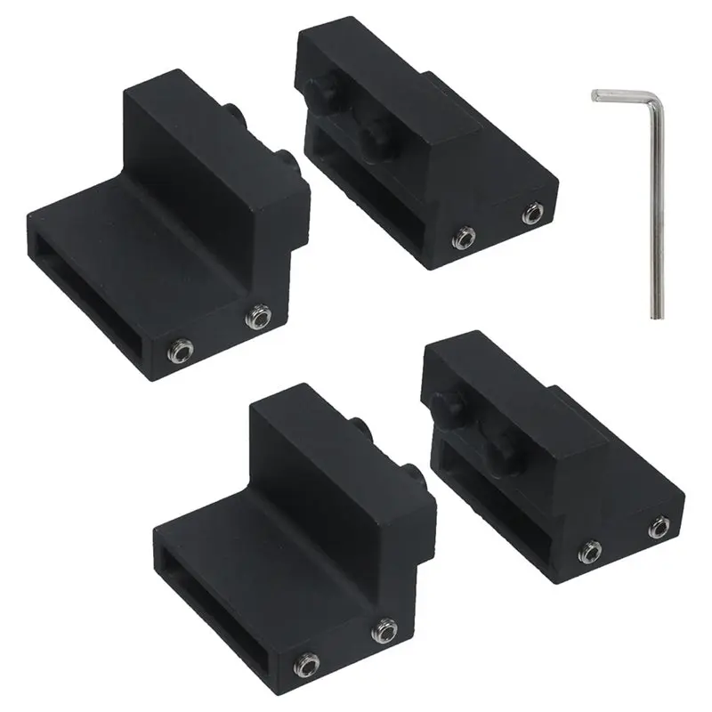 

ABGH-4 шт. черные роликовые ограничители для раздвижных дверей с ключом, для плоских направляющих, ограничители хода для раздвижных дверей