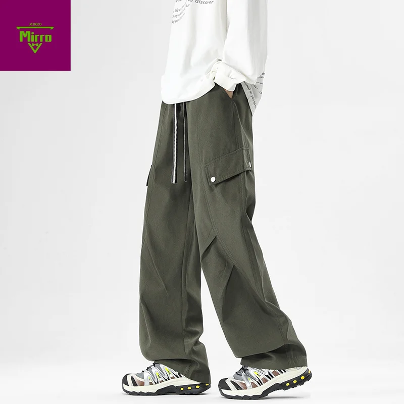 

【Mirrordust】Autumn Wide-Leg Casual Pants Street Style Outdoor Loose Fit cargo pants for men