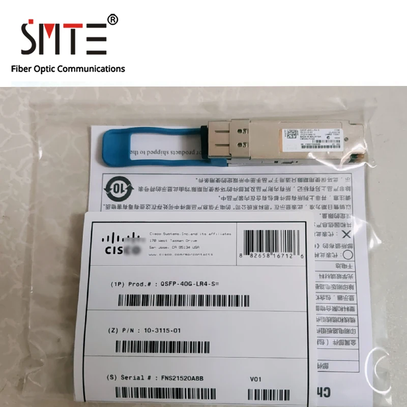 QSFP-40G-LR4-S original para transceptor de módulo de fibra óptica Cisco 40G 10KM LC 1310nm SFP +