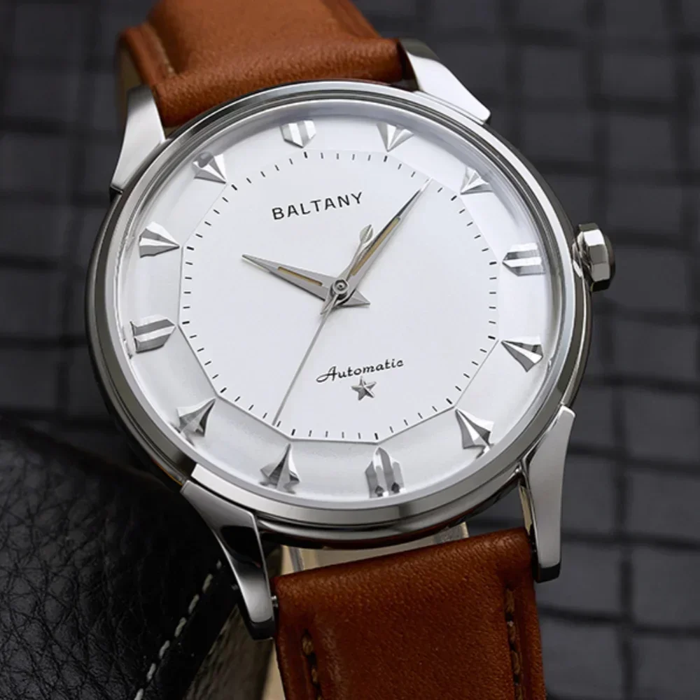 Baltany 2025 Neue Männer Mechanische Uhr 9039 S4090 Klassische 38,5mm Luxus Lederband Wasserdicht 50 m Business Reloj Hombre