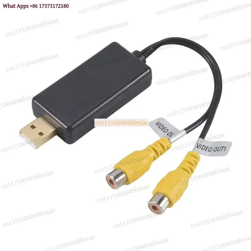 USB to CVBS RCA Video Output Adapter Box Interface for Android Radio Multimedia Connect to Monitor Display Device