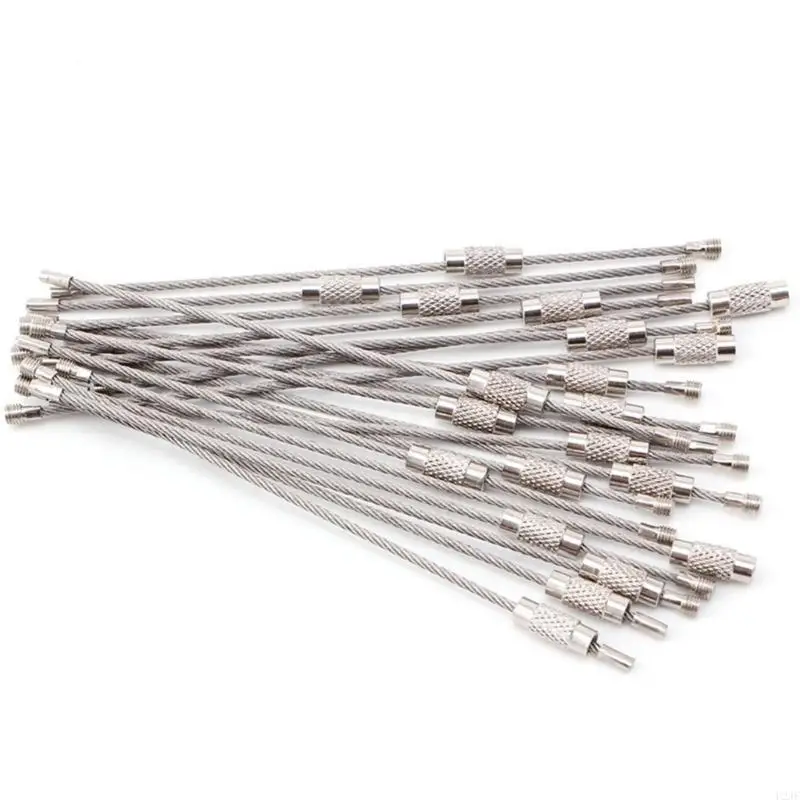 الكثير في الهواء الطلق المشي لمسافات طويلة برغي قفل الفولاذ المقاوم للصدأ لكابل سلك حبل سلسلة حلقة رئيسية