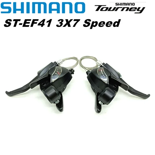 Imagen 2 del producto Shimano-palanca de freno y cambio de marchas para bicicleta, ST-EF41 de 3x7 velocidades, desviador trasero de RD-TZ500, desviador delantero de FD-TZ500
