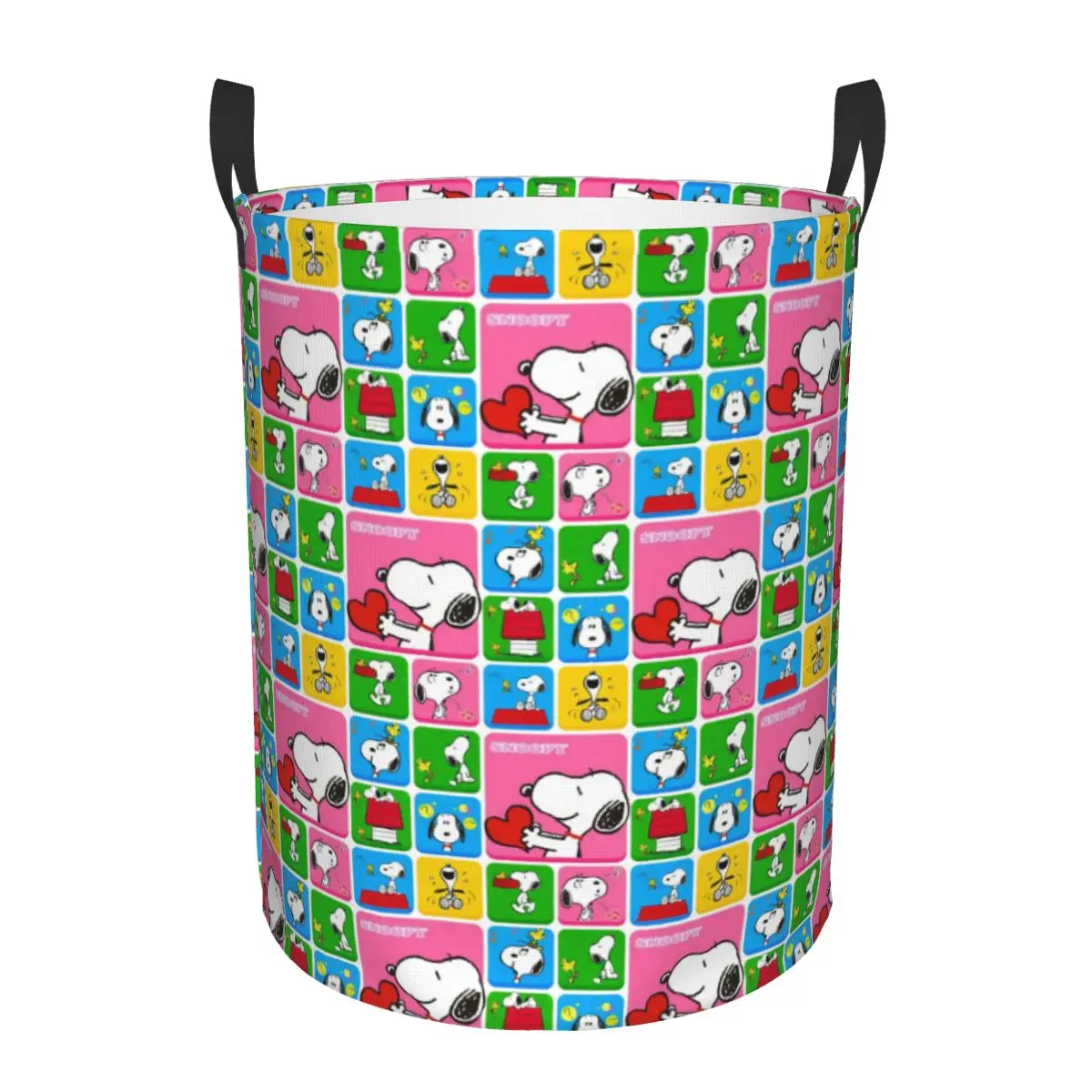

Checkered P Laundry Hamper Large Storage Basket Anime Dog Men Women Laundry Organization