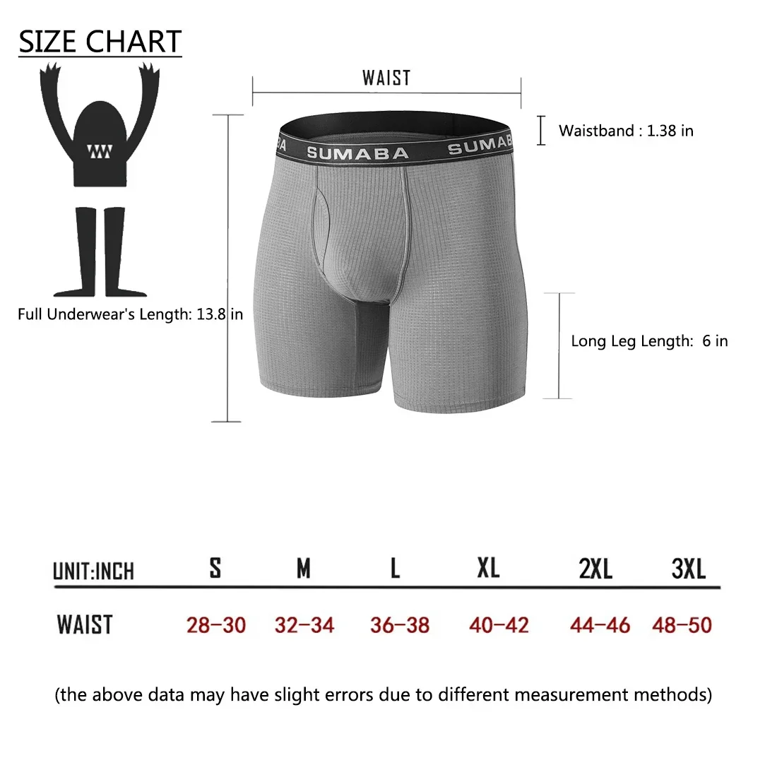 Zonbailon Men's Boxer Briefs Tagless Big and Tall With Soft Big Pouch Open Fly Comfort Fit Boxers