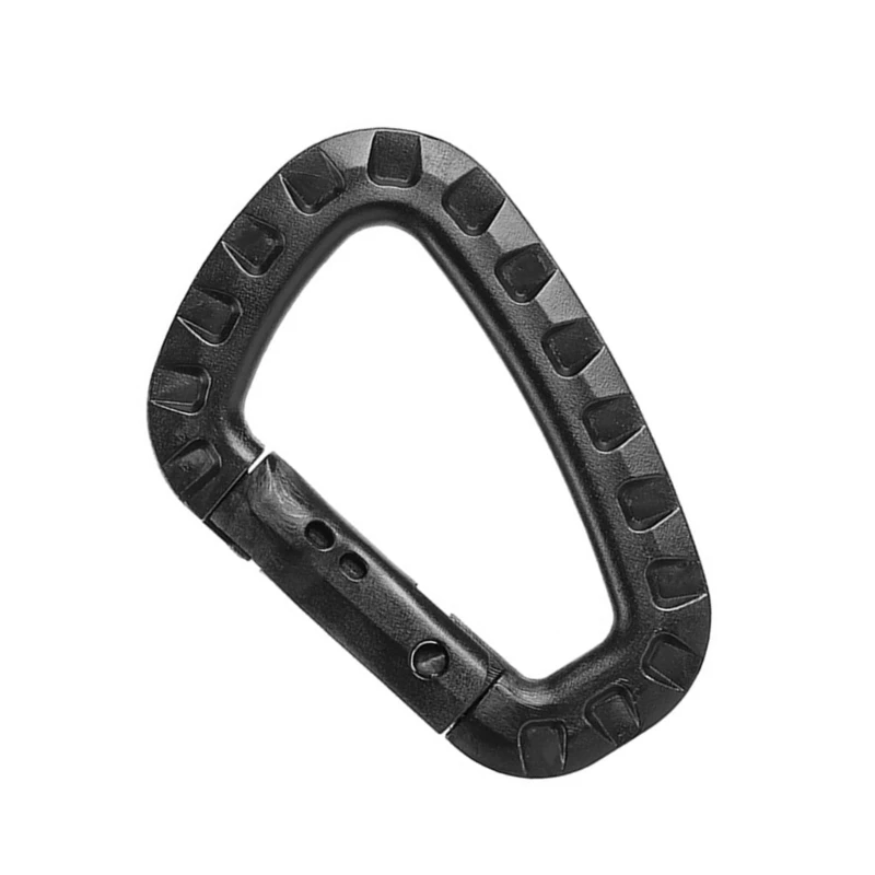 Y1UB Chiến Thuật Carabiner D Nhẫn Lò Xo Bánh Răng Kẹp Carabiner Nhanh Móc Nhựa