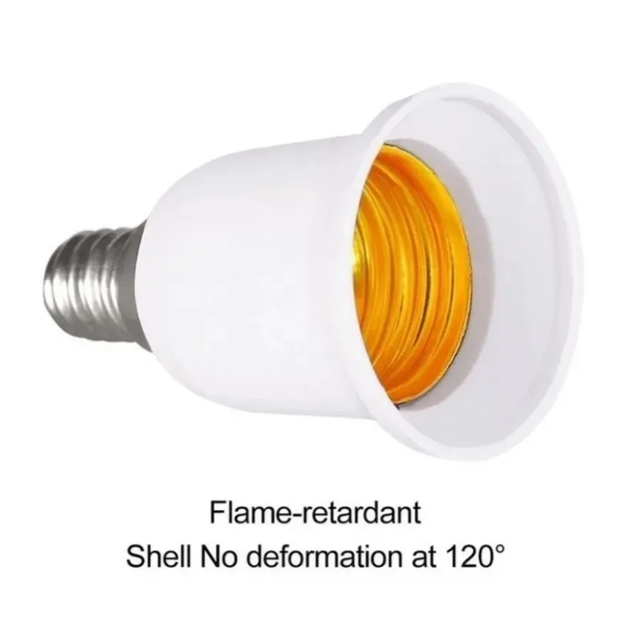 

Standard E14 To E27 Adapter Conversion Socket 220V 110V Plastic Converter High Quality Material Socket Bulb Adapter Lamp Holder