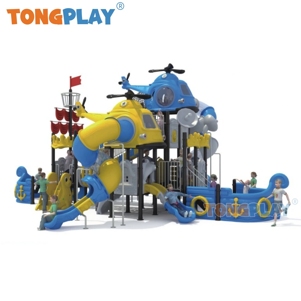 Migliore qualità di vendita large side Factory Tong play kid plastic beach and park slides attrezzature per il divertimento parco giochi all'aperto per bambini