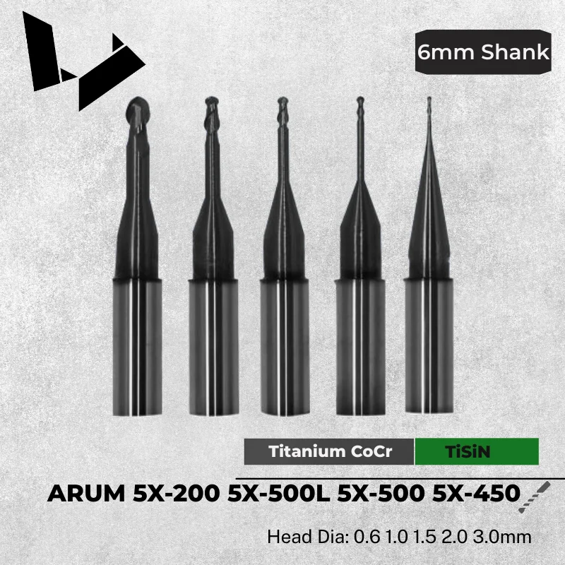 MB-09 MB-10 MB-11 MB-12 MB-14 Arum Metal Milling Burs for 5X-200 5X-500L 5X-500 5X-450 4X-450