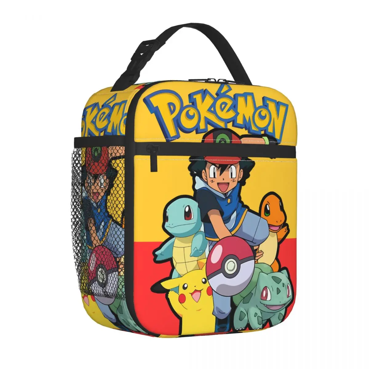 Pokemon Ashh Poke Poke Sticker Bento Boxes Pocket Monster Pikachu High School Reusable Weekend Picnic Lunch Box Bag Leakproof