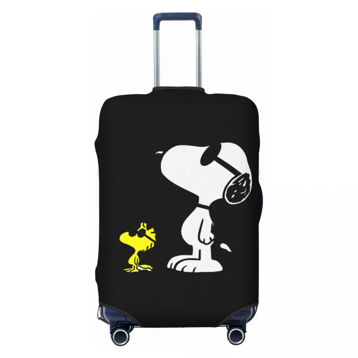 

Custom Snoopy Woodstock Luggage Cover Protector Funny Beagle Dog Travel Suitcase Protective Cover for 18-32 Inch
