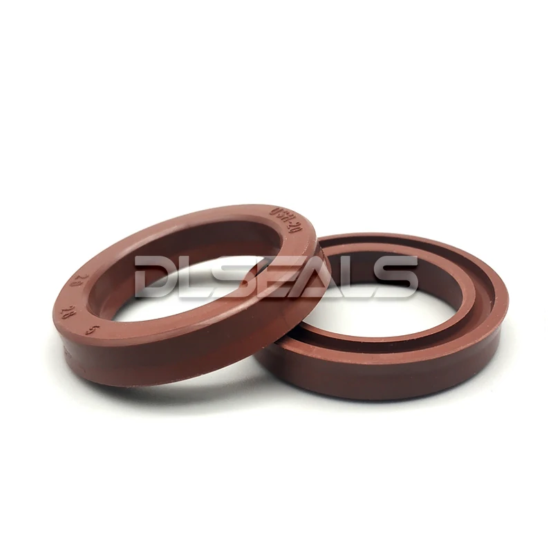 FKM USH-type Radial Shaft Hydraulic Seal Nitrile Rubber Buna Shaft Piston Rod Single Lip U-Shaped Cup