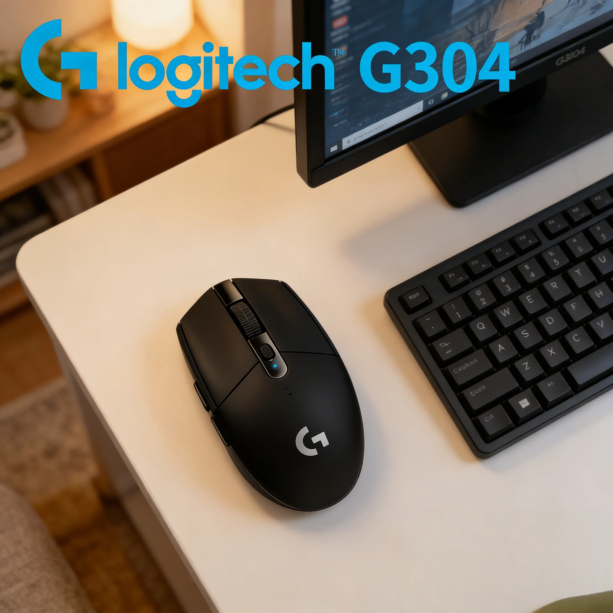 

Беспроводная мышь Logitech G304 LIGHTSPEED, сенсор HERO 12000 DPI, задержка 1 мс, 250 часов автономной работы, удобная для повседневных геймеров