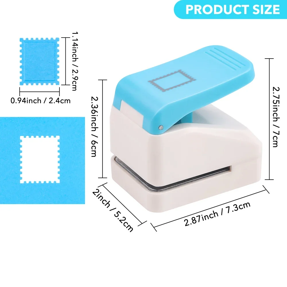 5.2x7.3x7cm Postage Stamp Embossing Punch Punches Score Tools for Scrapbooking Journaling Paper Craft DIY Card Making Punches