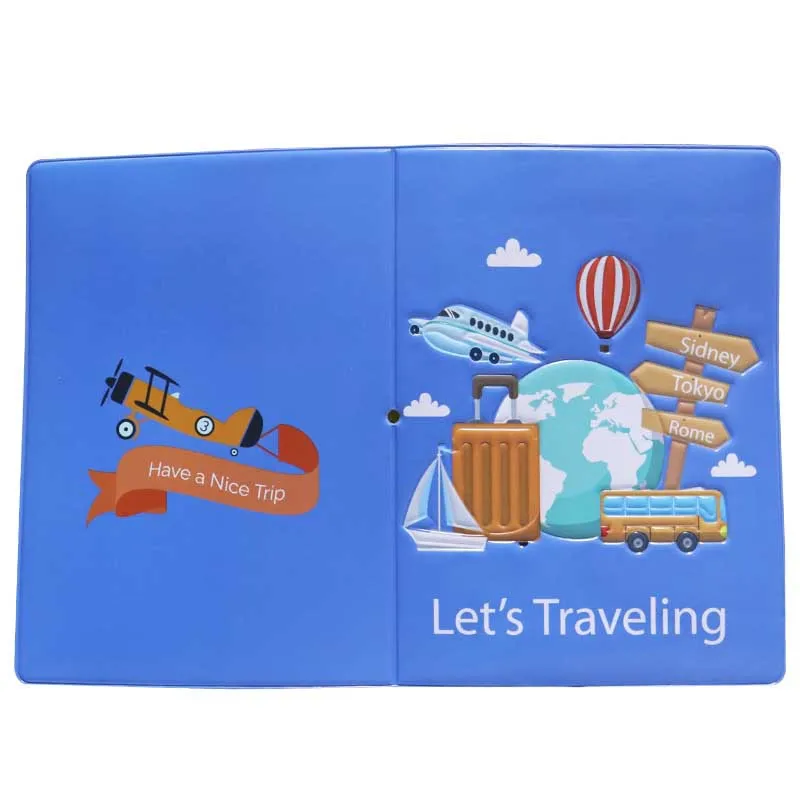 Let's  Traveling Passport Cover Case Multifunctional World Trip Travel Wallet Passport Holder Sleeve with ID Credit Card Slot