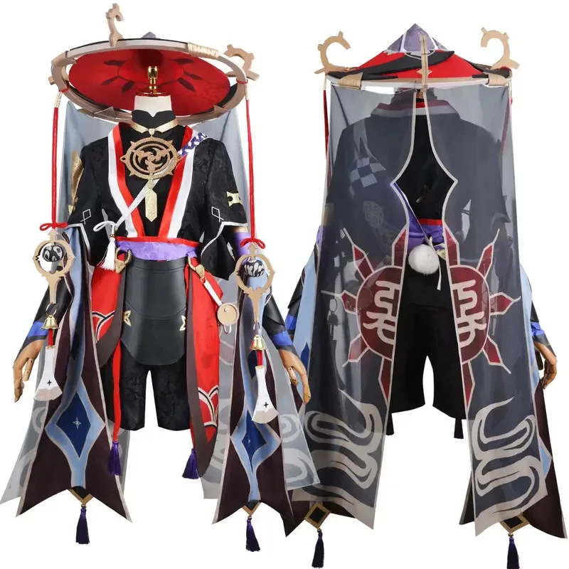 Oferta especial Scaramouche Cosplay Anime juego impacto disfraz sombrero zapatos peluca Halloween Cosplay Scaramouche disfraz