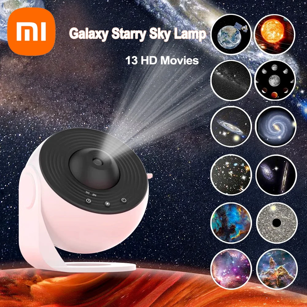 Xiaomi Starry Sky Projector 360° Rotating LED Night Light Projector Rotating Planetarium Lamp Children\'s Bedroom Gift Wedding