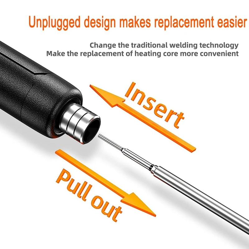 Mini kit de ferro de solda sem fio, caneta de ferro de solda elétrica sem fio USB, ajuste de 3 temperaturas