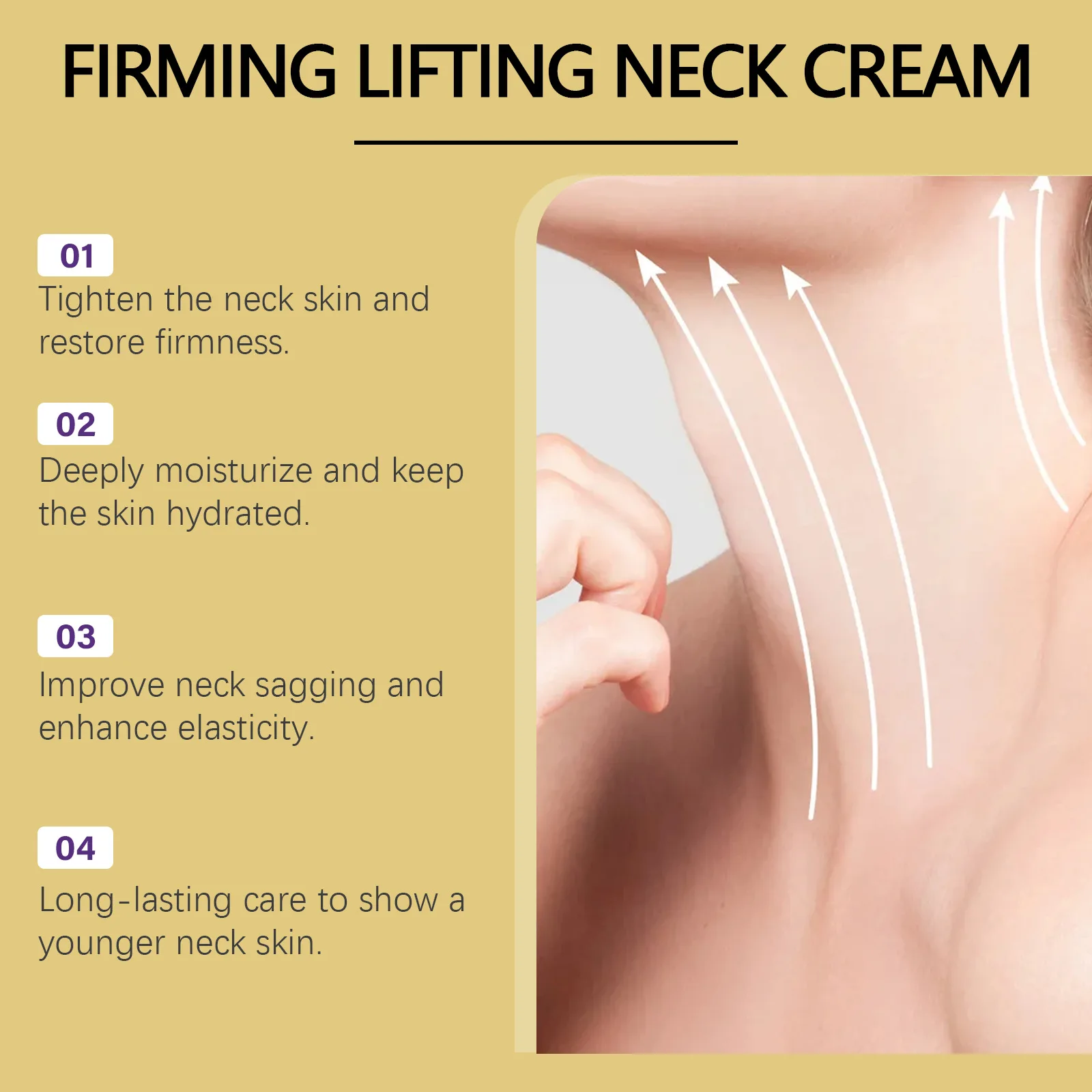 

Neck Tighten Roller Cream Deep Hydration Improve Roughness Smooth Skin Enhance Elasticity Reduce Fine Line Neck Nourishing Cream