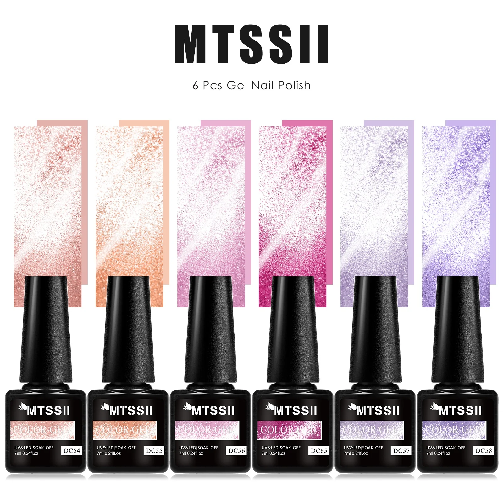 7 قطعة ضوء الثلج القط المغناطيسي هلام مسمار مجموعة طلاء الأظافر إثارة بريق شبه دائم نقع قبالة الأشعة فوق البنفسجية هلام الورنيش مستلزمات الأظافر مانيكير