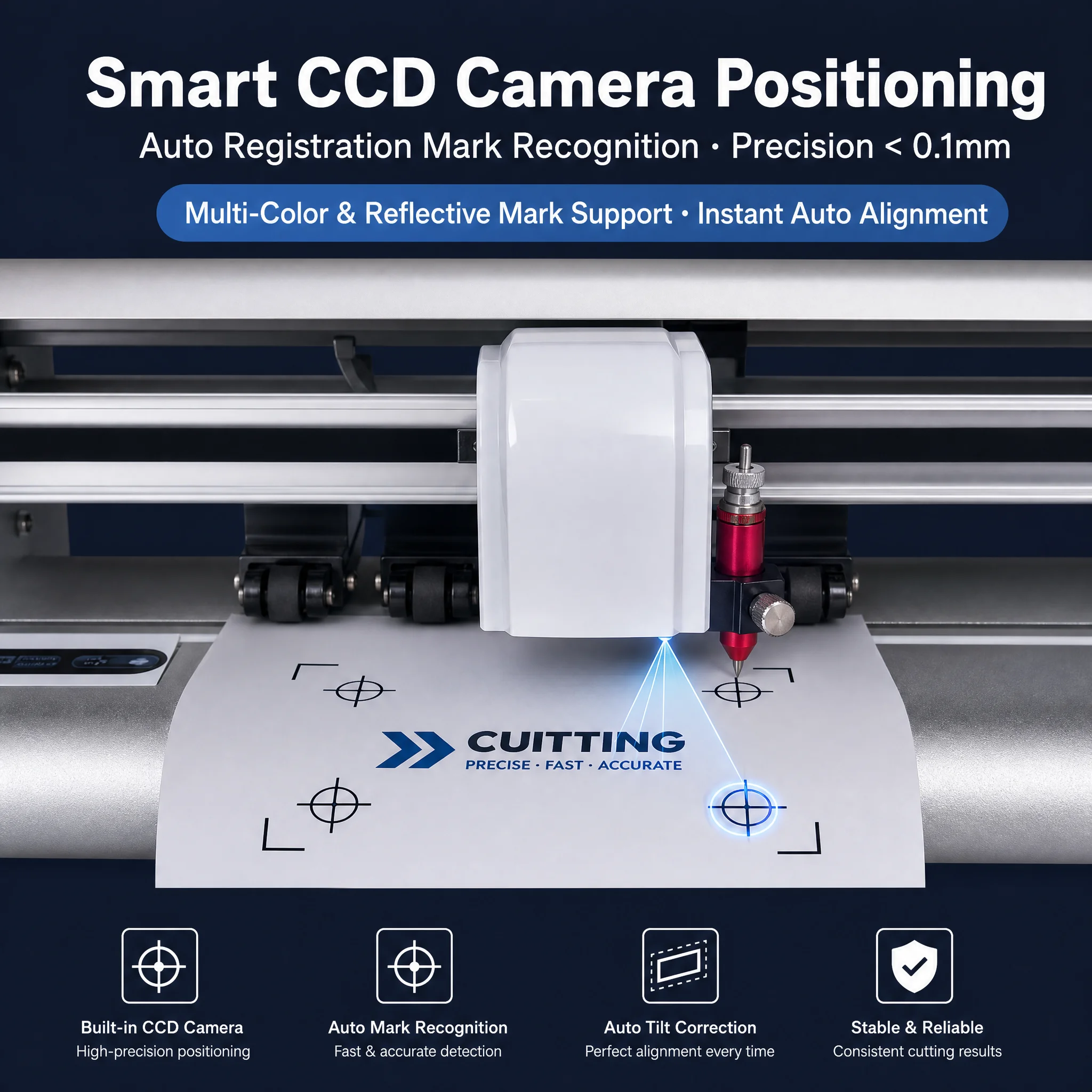 New-Model Cutting Plotter With Built-in CCD Camera Vinyl Stickers Featuring Automatic Edge Detection And Precision Cutting.