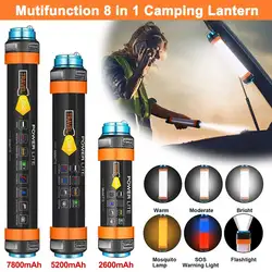 Outdoor Camping Portable Rechargeable 7800mAH Lighting Tent Lamp Hanging Light Lantern Magnetic SOS Flashlight IP68 Waterproof