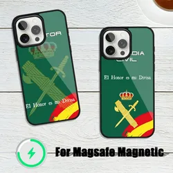 Spanish Civil Guard Emblem Phone Case For iphone 13 Plus 12 14 Mini 11 Max 15 Pro Magsafe Magnetic Wireless Charging Shell