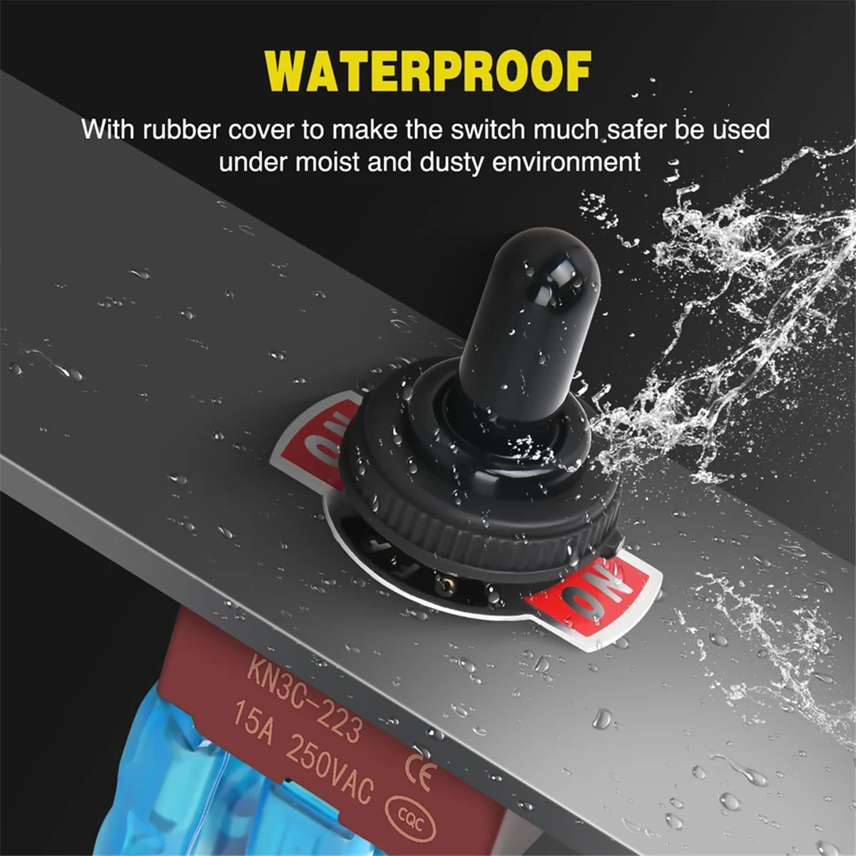 Interruptor de palanca de polaridad inversa de 4 pines, 2 uds., interruptor basculante momentáneo de 12V, 30A, encendido y apagado en DPDT, tapa de arranque impermeable de 3 posiciones ST