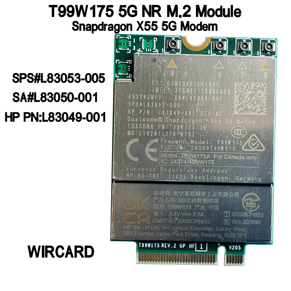 T99W175 snapdragon X55 4G 5G bands Module Card sps L83053-005 SA#L83050-001 for HP 840 850 G8