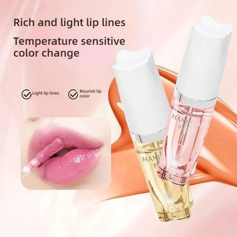 Aceite de labios que cambia de Color, aceite de labios PH, brillo de labios nutritivo transparente, bálsamo labial, esmalte de labios, crema hidratante para el cuidado de los labios para agrietados secos Li P0B8