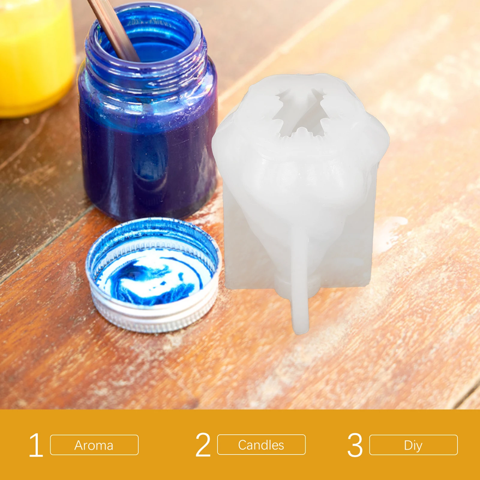

Silicone C Mold Triangle Cone Large Size Christmas Molds Epoxy Resin Craft Tool DIY Making C Clean Reusable Wax