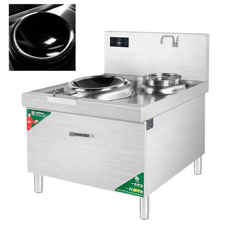 220v 15000w induction stove top wok concave induction cooker with Water container