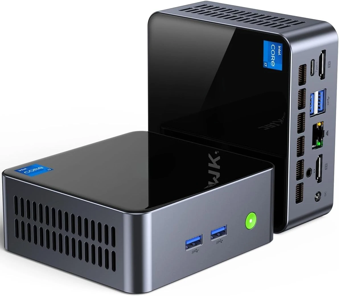 

Mini PC Intel i7-1195G7(Up to 5.0GHz) 16GB DDR4 1TB SSD, Dual SSD Slot, WiFi 6, USB3.2, BT 5.2, DP, HDMI, RJ45 2.5G