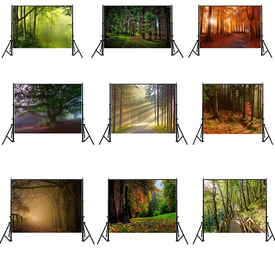 250/150cm Forest Series Photography Background Natural Scenery Backdrop Party Decor Baby Photo Backdrop Studio Supplies Props