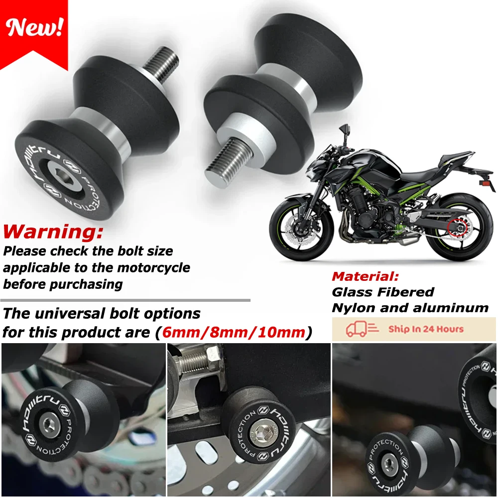 สกรูยกโครงรถมอเตอร์ไซค์แบบสไลด์ สำหรับ Kawasaki Z400 Z500 Z800 Z900 Z1000 ขนาด 6 มม. 8 มม. 10 มม.