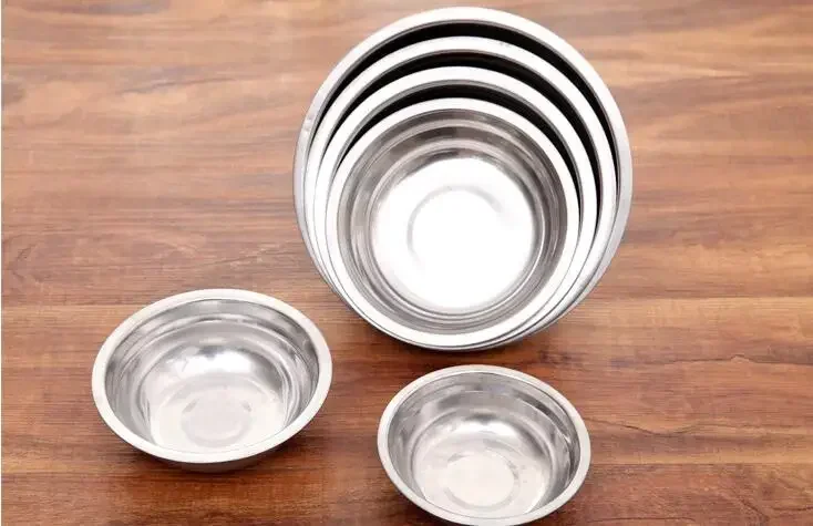 1PC New 6 Size Stainless Steel Soup Bowls Multi-function Round Soup Pot Soup Palte Dishes Kitchen Tools  LF 133