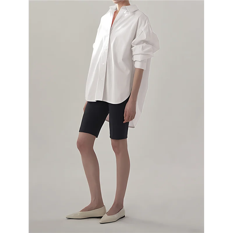 ABRT-Camisas informales para mujer, camisa de manga larga con botones, moda deportiva