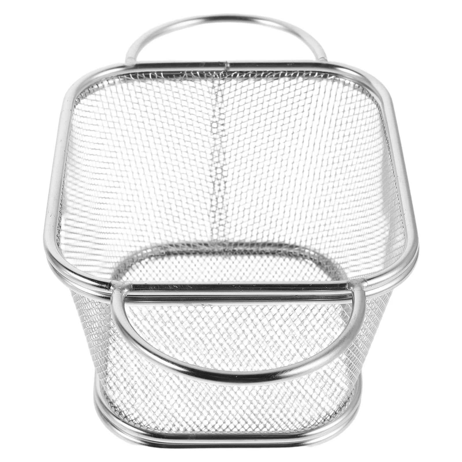 

Mini Square Stainless Steel Fry Basket Double Handle Cooking Basket Reusable Snack Holder French Fry Presentation Restaurant
