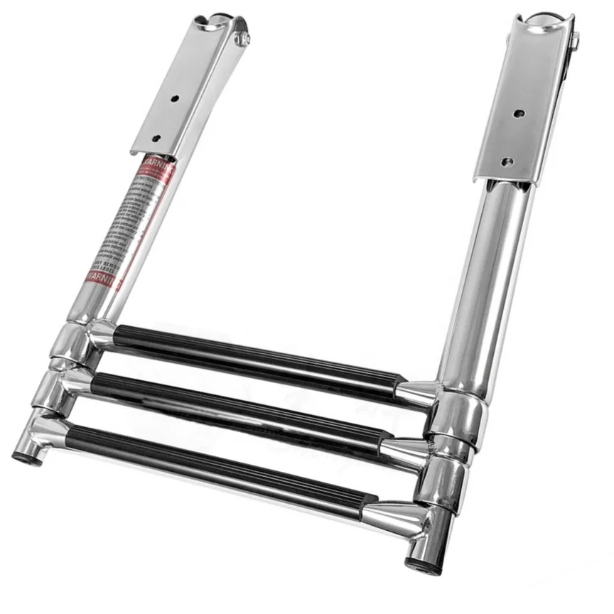 

Folding 3 Steps Boat Ladder Marine Telescopic Ladder Marine 316 Stainless Steel Silver Carton Package Acceptable CN;SHN
