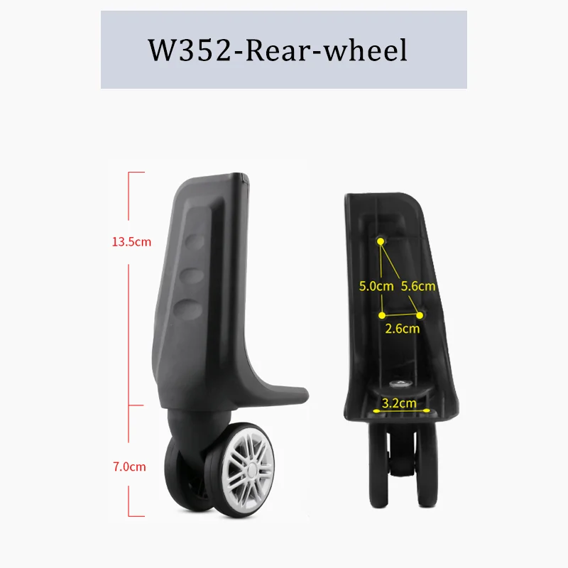 For W352 Upgrade Edition Luggage Wheel Set - Shock-Absorbing and Quiet Rolling - Ultra-Smooth Luggage Wheel Replacement Parts