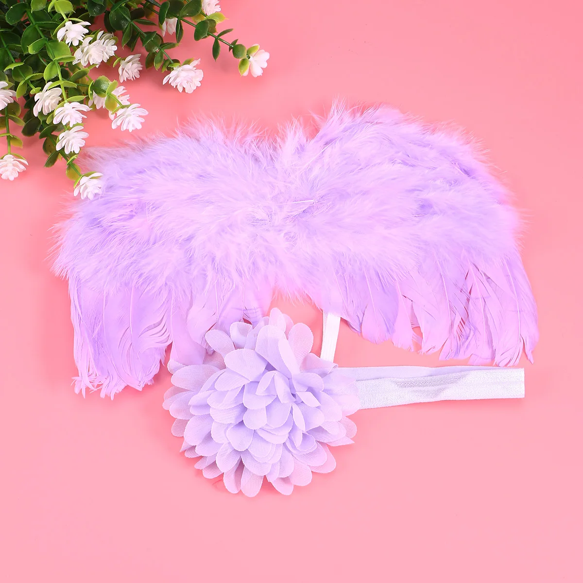 

Dog Cat Angel Wings Costume Wing Accessory For Small Pets Flower Headdress Light Comfortable Fit Pet Party