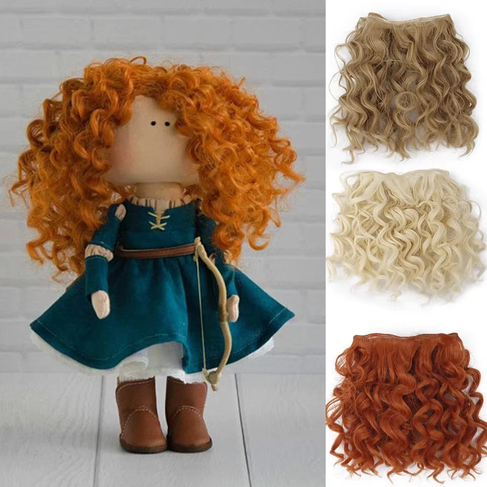 15Cm High Quality Curly Doll Hair Extensions for All Dolls DIY Sewing Wigs Heat Resistant Fiber Hair  Accessories For Ragdoll