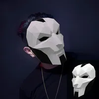 Khada Jhin Face Mask Paper Model,Low Poly 3D Papercraft Art Costume Party Cosplay,Handmade DIY Origami Adult Craft Toy RTY192