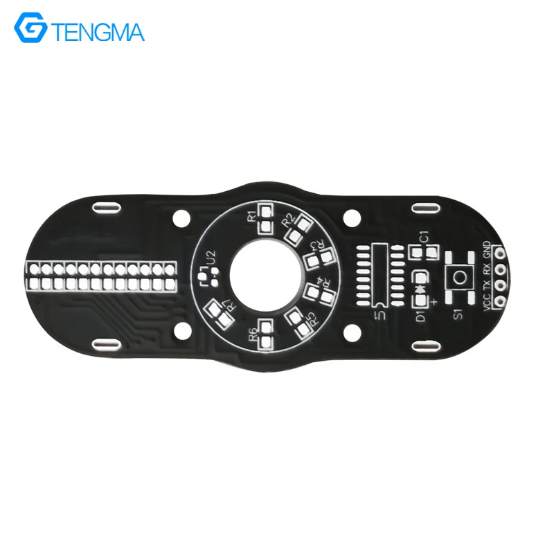 Two-page LED flashing fingertip gyroscope kit 51 single-chip microcomputer circuit board welding DIY electronic production