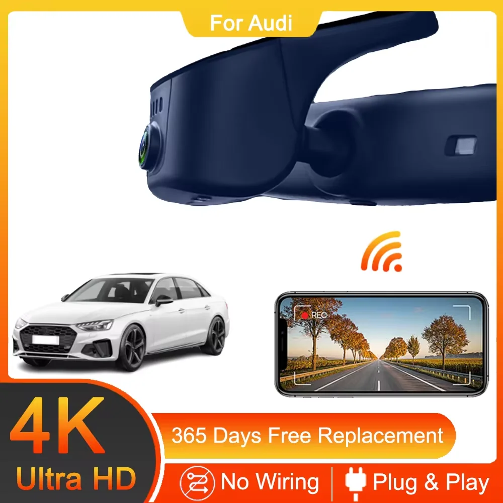 

4K Wifi Dash Cam Car DVR for Audi A3 A4 A5 A6 A7 A8 Q2 Q3 Q5 Q7 Q8 S3 S4 S5 S6 S7 S8 Rs3 Rs4 Rs5 Rs7 Tt B4 B5 B6 B7 B8 B9 8v 8p