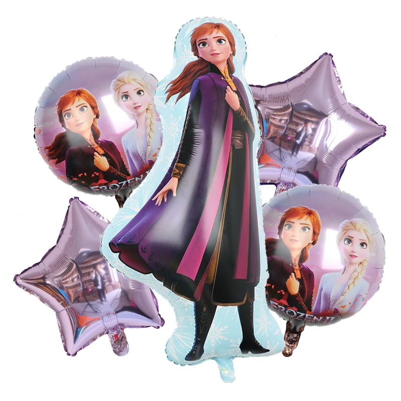 5pcs Disney Frozen Princess Balloons Elsa Anna Theme Aluminum Foil Balloon Baby Shower Girl Birthday Party Decoration Toy Globos