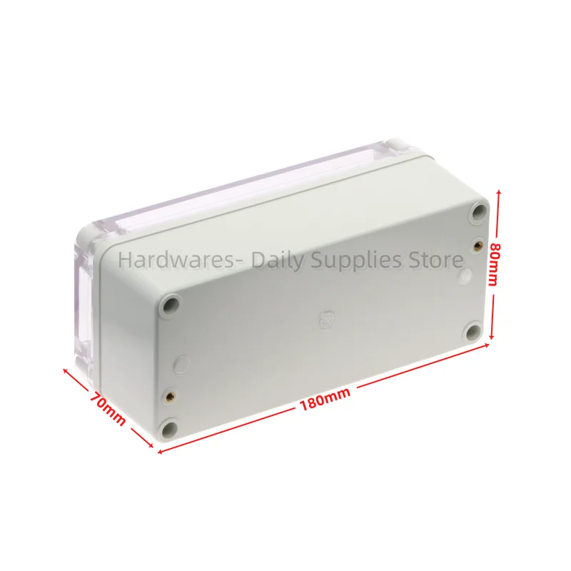 1pcs 180x80x70mm Waterproof Plastic Cover Project Electronic Case Enclosure Box Outdoor Indoor with Clear Cover